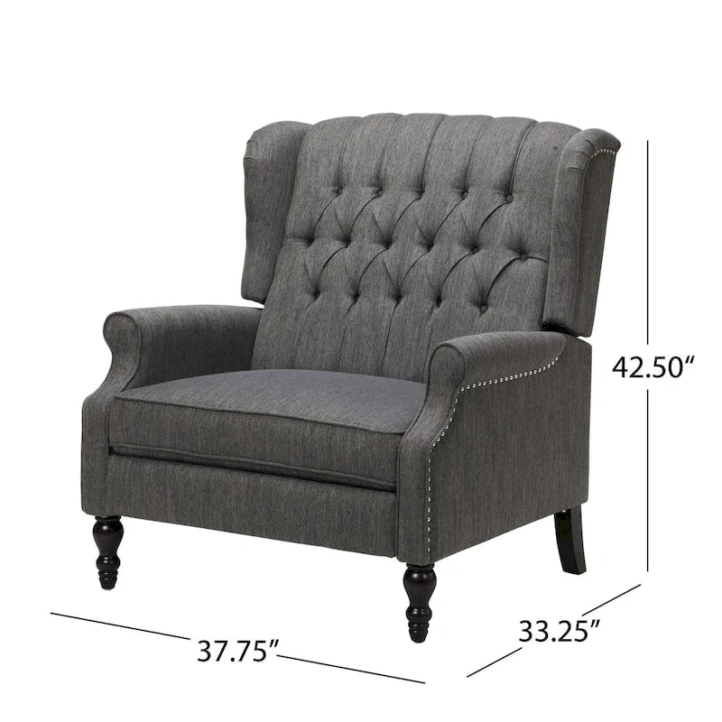 One And Half Seater Recliner, Adjustable Oversized Recliner with Wingback