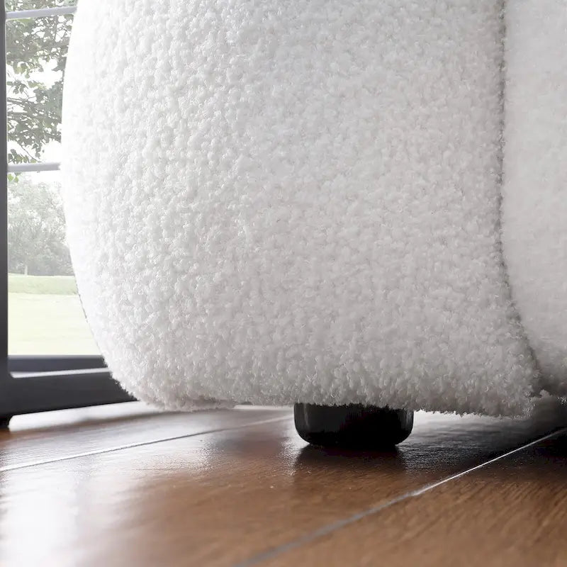 Modern 84.3 Boucle 3-Seater Sofa with Pillows