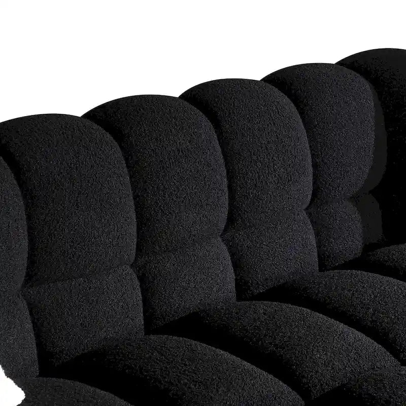 Modern 84.3 Boucle 3-Seater Sofa with Pillows