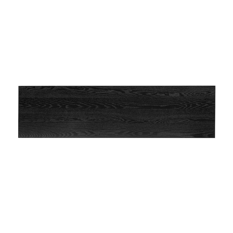 Elegant Console Table with Fireplace-Inspired Design and Wood Veneer Top