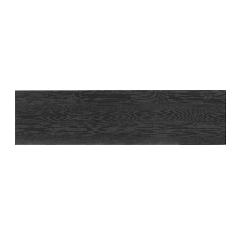 Elegant Console Table with Fireplace-Inspired Design and Wood Veneer Top