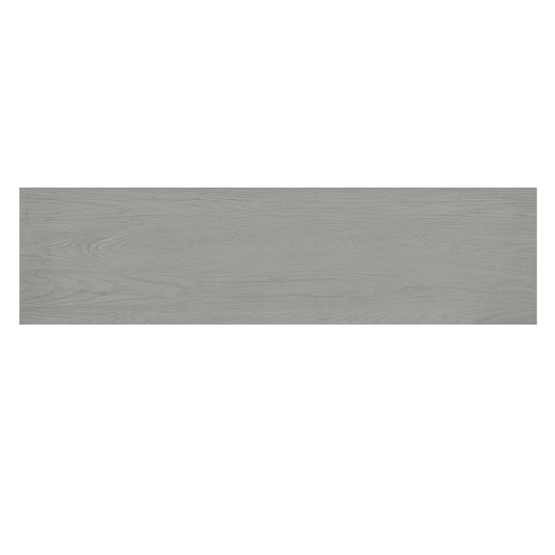 Elegant Console Table with Fireplace-Inspired Design and Wood Veneer Top