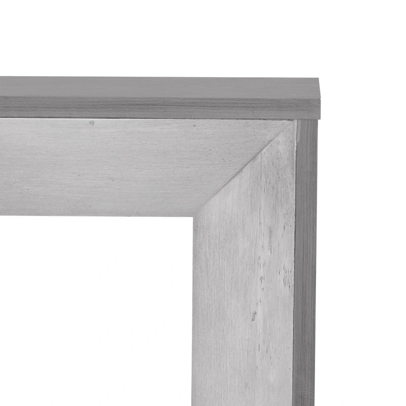 Elegant Console Table with Fireplace-Inspired Design and Wood Veneer Top