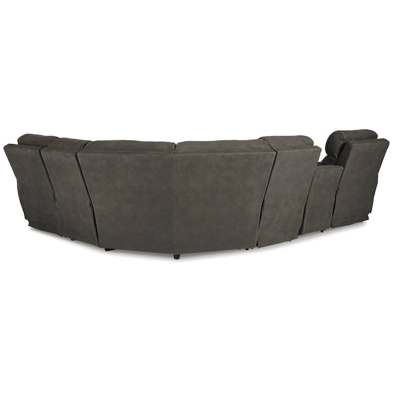Gray 6-Piece Power Reclining Sectional - 100W x 120D x 34H