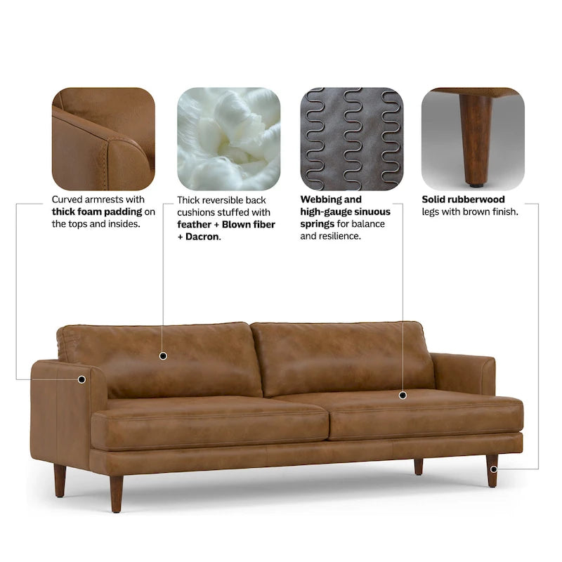 90 inch Wide Mid-Century Modern Sofa