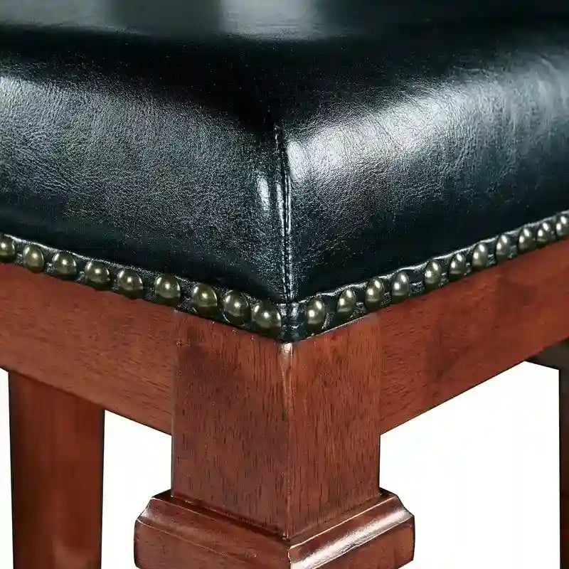Black Faux Leather Backless 31.01-inch Bar Stool