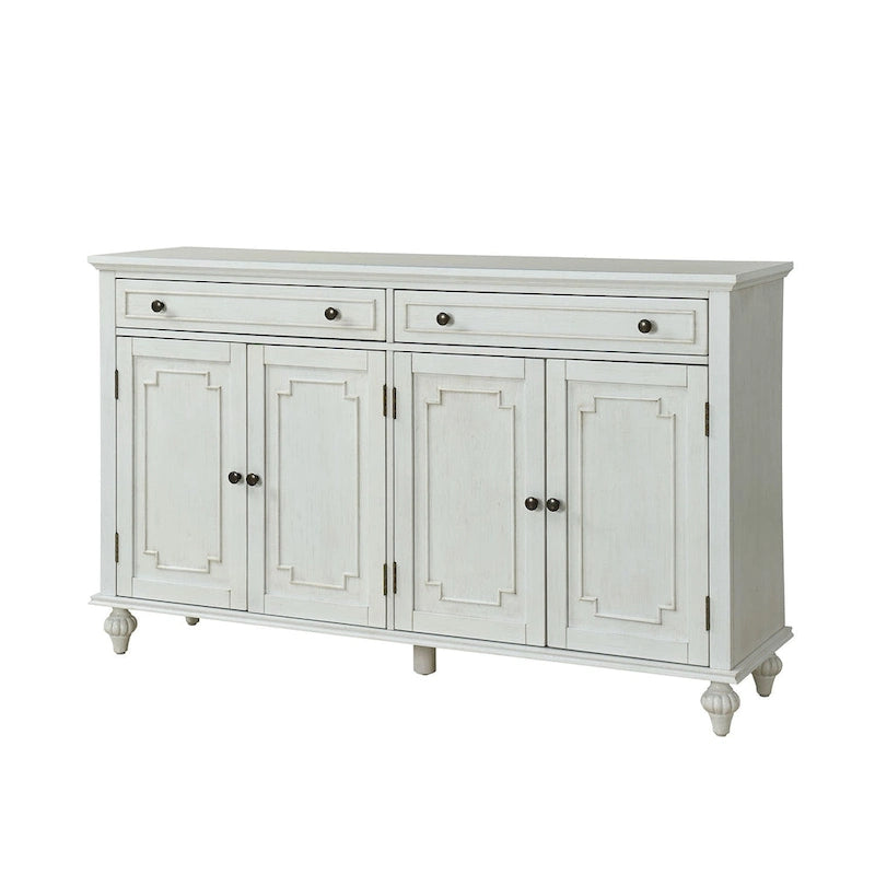 58" Traditional Wide 2 Drawer Sideboard with Adjustable Shelves