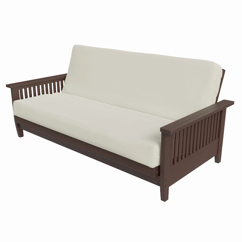Full Futon Frame with Wall Hugger Technology, Mid-Century Modern