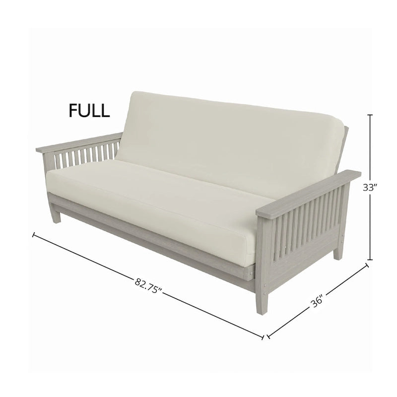 Full Futon Frame with Wall Hugger Technology, Mid-Century Modern