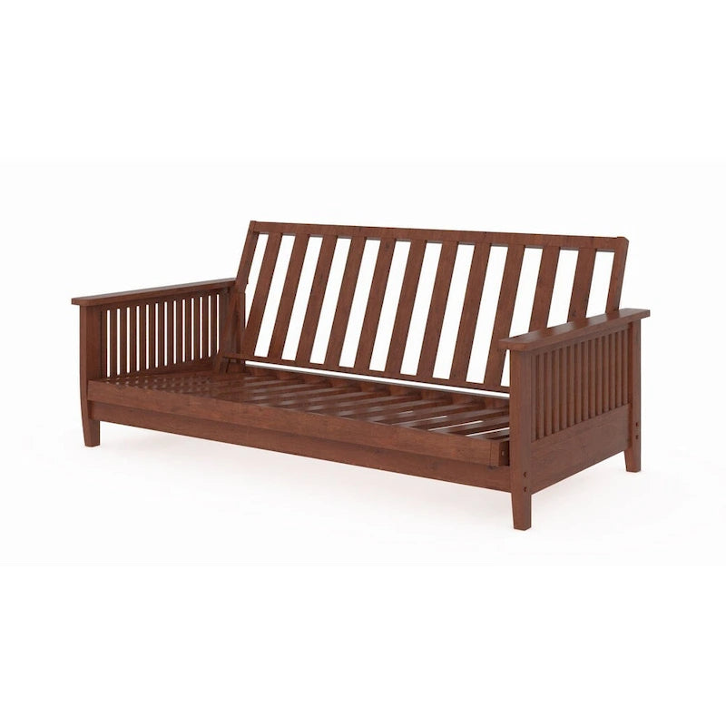 Full Futon Frame with Wall Hugger Technology, Mid-Century Modern