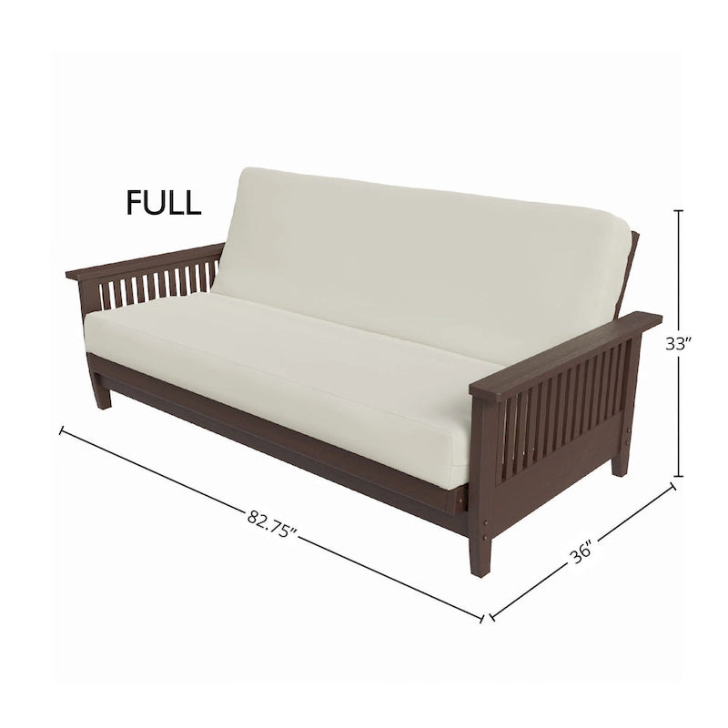 Full Futon Frame with Wall Hugger Technology, Mid-Century Modern