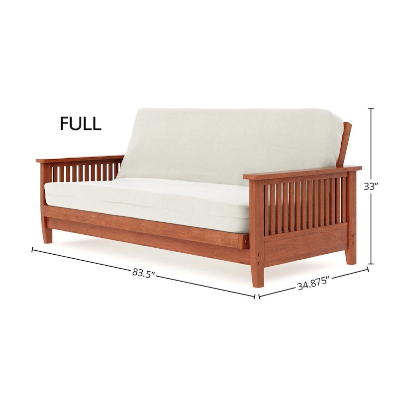 Full Futon Frame with Wall Hugger Technology, Mid-Century Modern