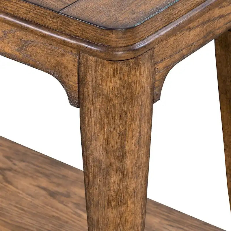 Brown Chairside Table with Oak Wood