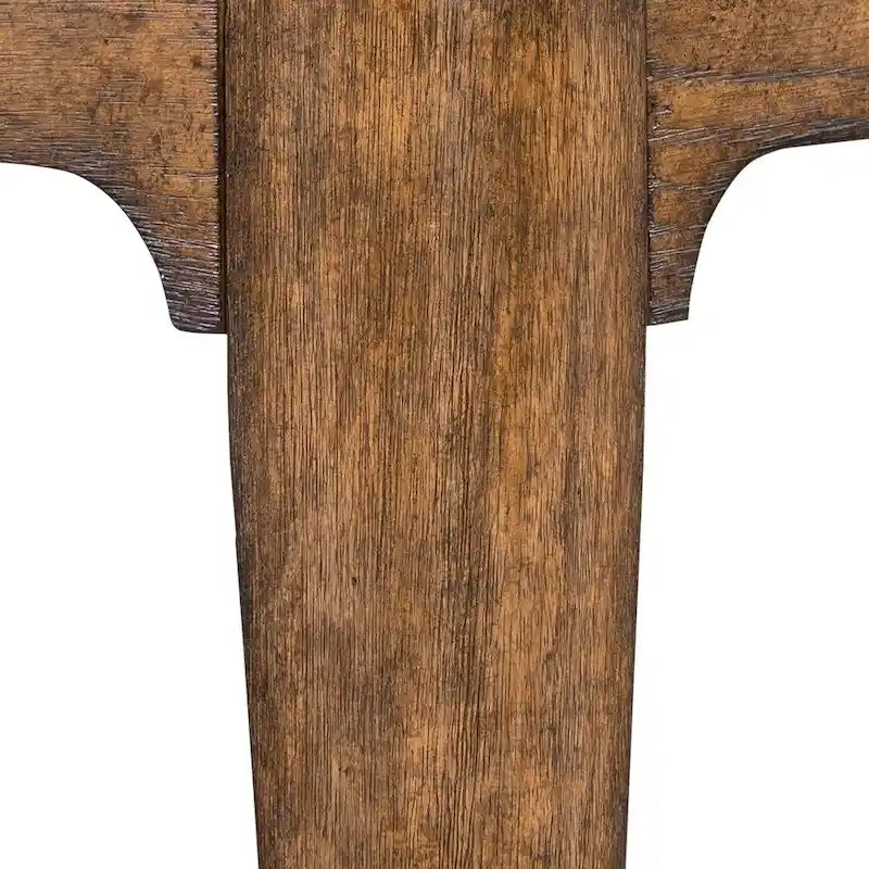 Brown Chairside Table with Oak Wood