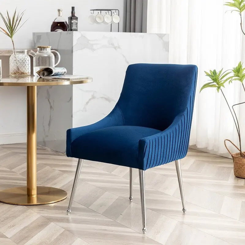 Modern Glam Velvet Dining Chair Set of 8 for Dining Room, Tufted Vanity Chair for Living Room (no table)