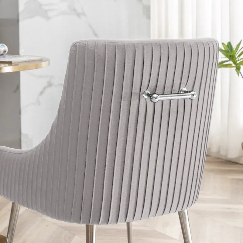 Modern Glam Velvet Dining Chair Set of 8 for Dining Room, Tufted Vanity Chair for Living Room (no table)