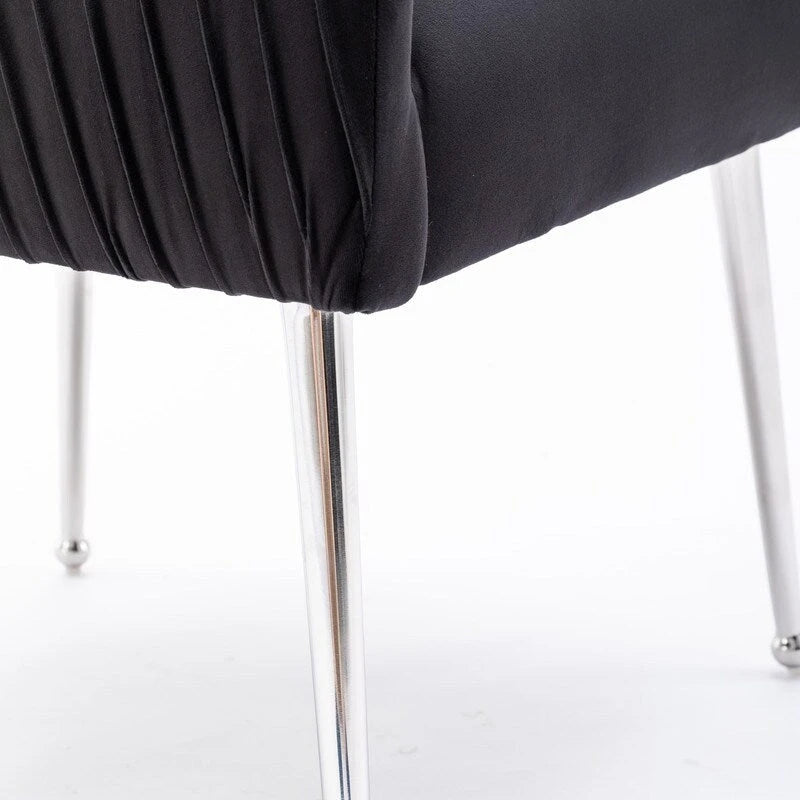 Modern Glam Velvet Dining Chair Set of 8 for Dining Room, Tufted Vanity Chair for Living Room (no table)
